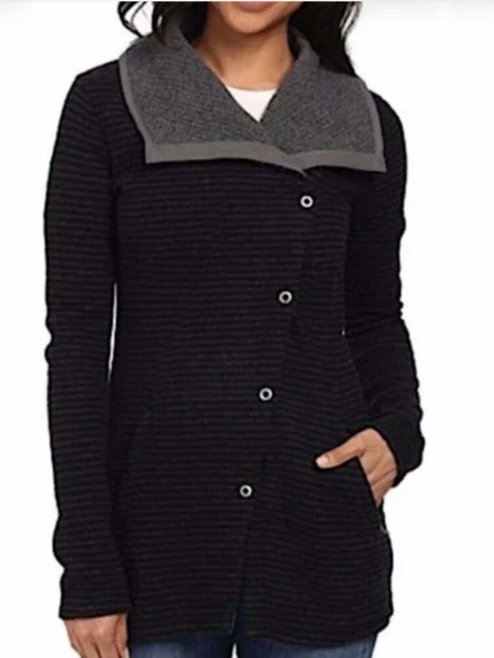 PrAna Milana Jacket Wool Blend Sweater Jacket Women's Size Medium